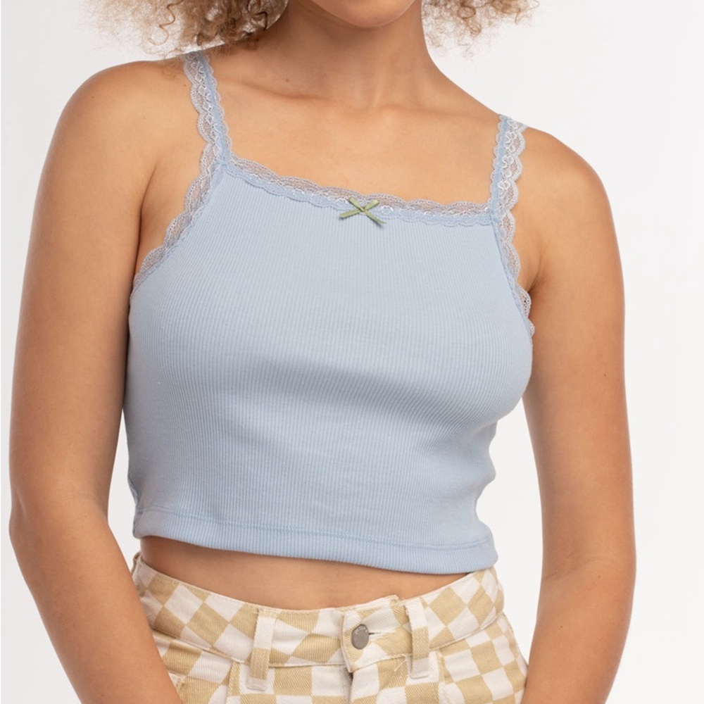 Urban Outfitters Blue Ribbed Cami Tank Top